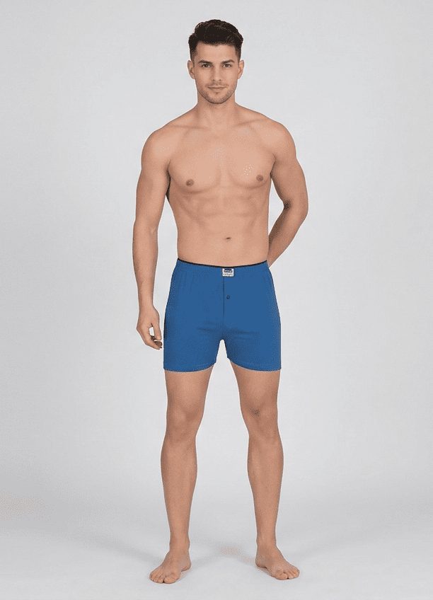 Tutku İç Giyim Penye Düz Erkek Boxer Mavi