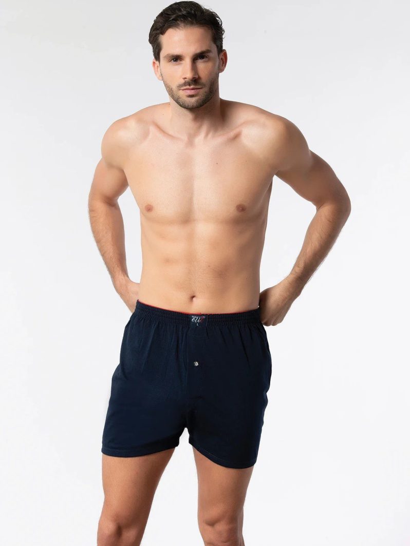Elit Erkek Havlu Bel Düz Boxer Siyah