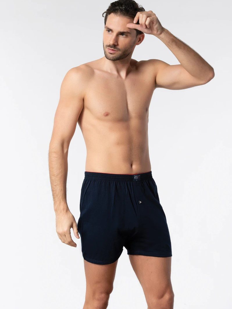 Elit Erkek Havlu Bel Düz Boxer Siyah