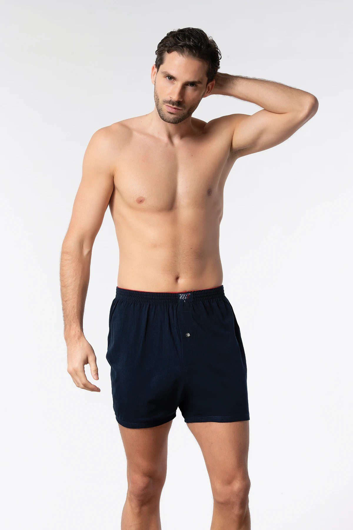 Elit Erkek Havlu Bel Düz Boxer Siyah