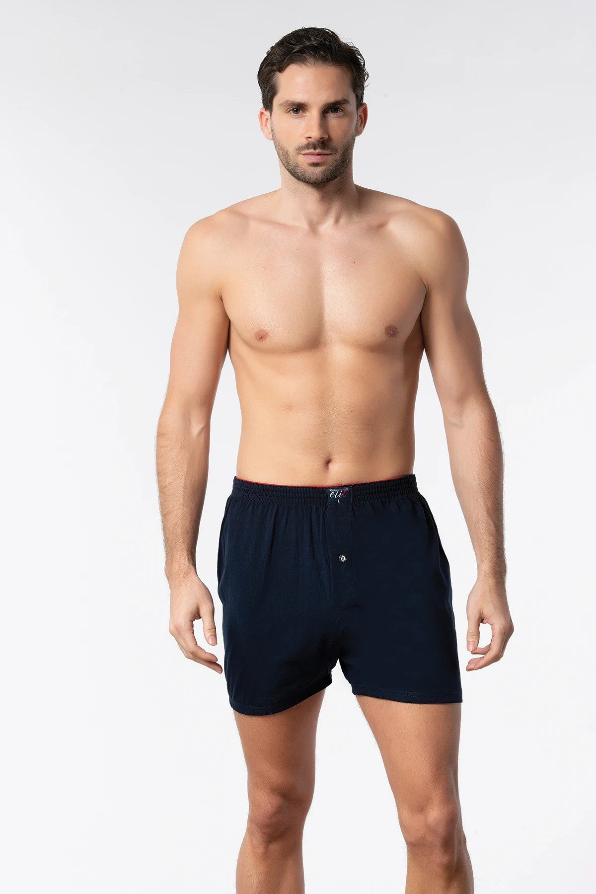 Elit Erkek Havlu Bel Düz Boxer Siyah