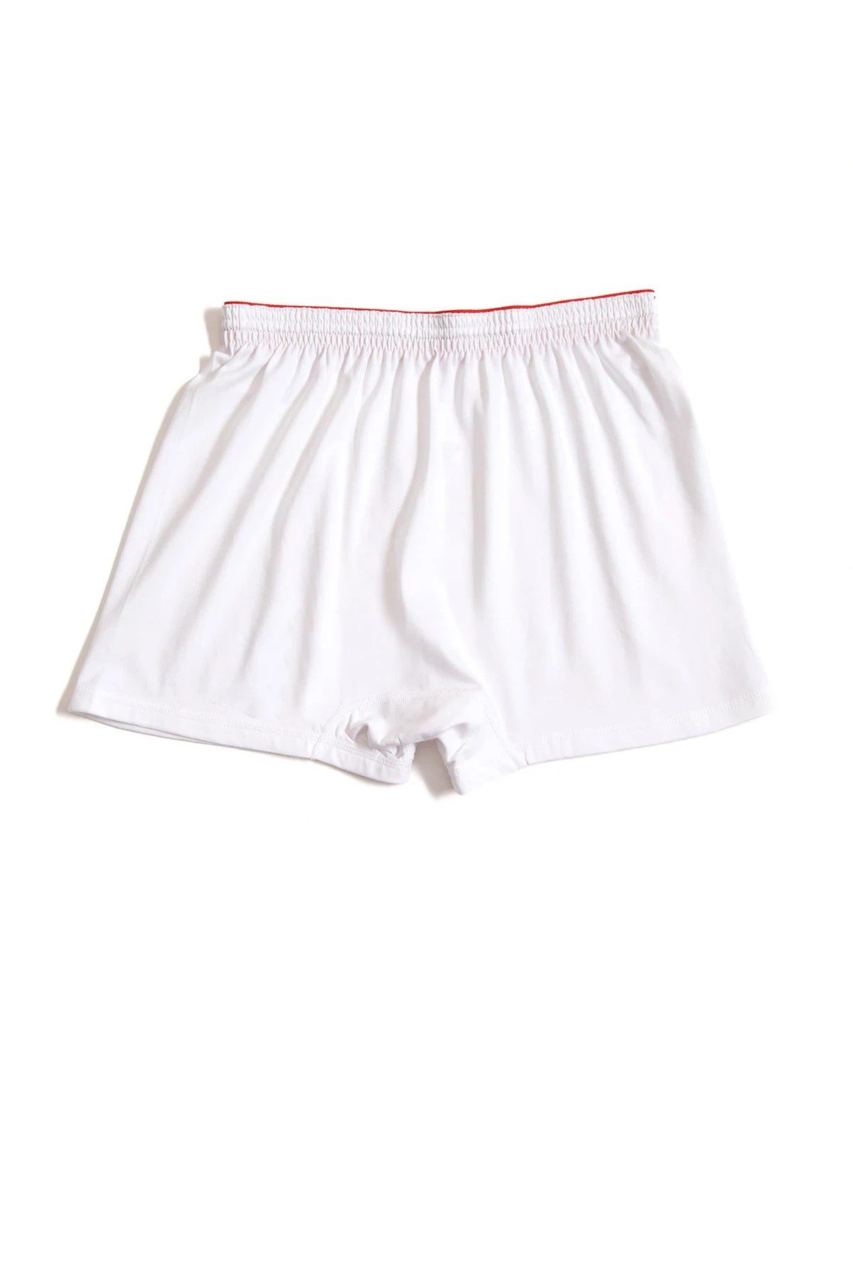 Elit Erkek Havlu Bel Düz Boxer Beyaz