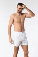Elit Erkek Havlu Bel Düz Boxer Beyaz