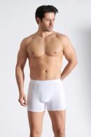 Elit Erkek Modal Elastan Boxer Beyaz