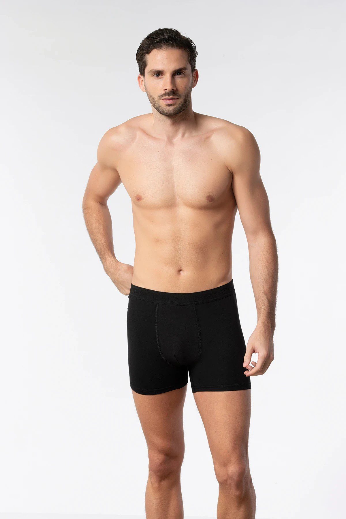 Elit Erkek Modal Elastan Boxer Siyah