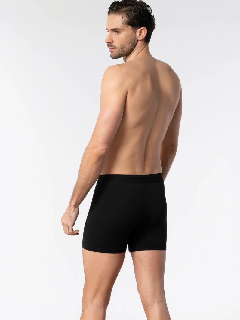 Elit Erkek Modal Elastan Boxer Siyah