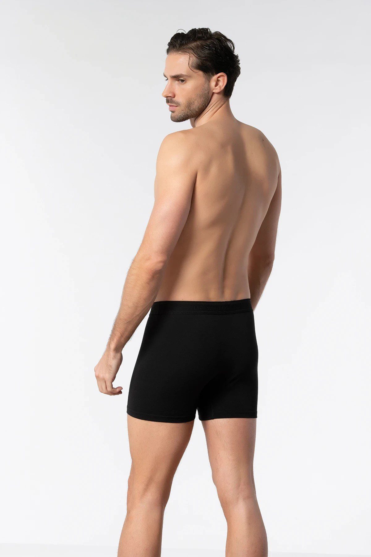Elit Erkek Modal Elastan Boxer Siyah