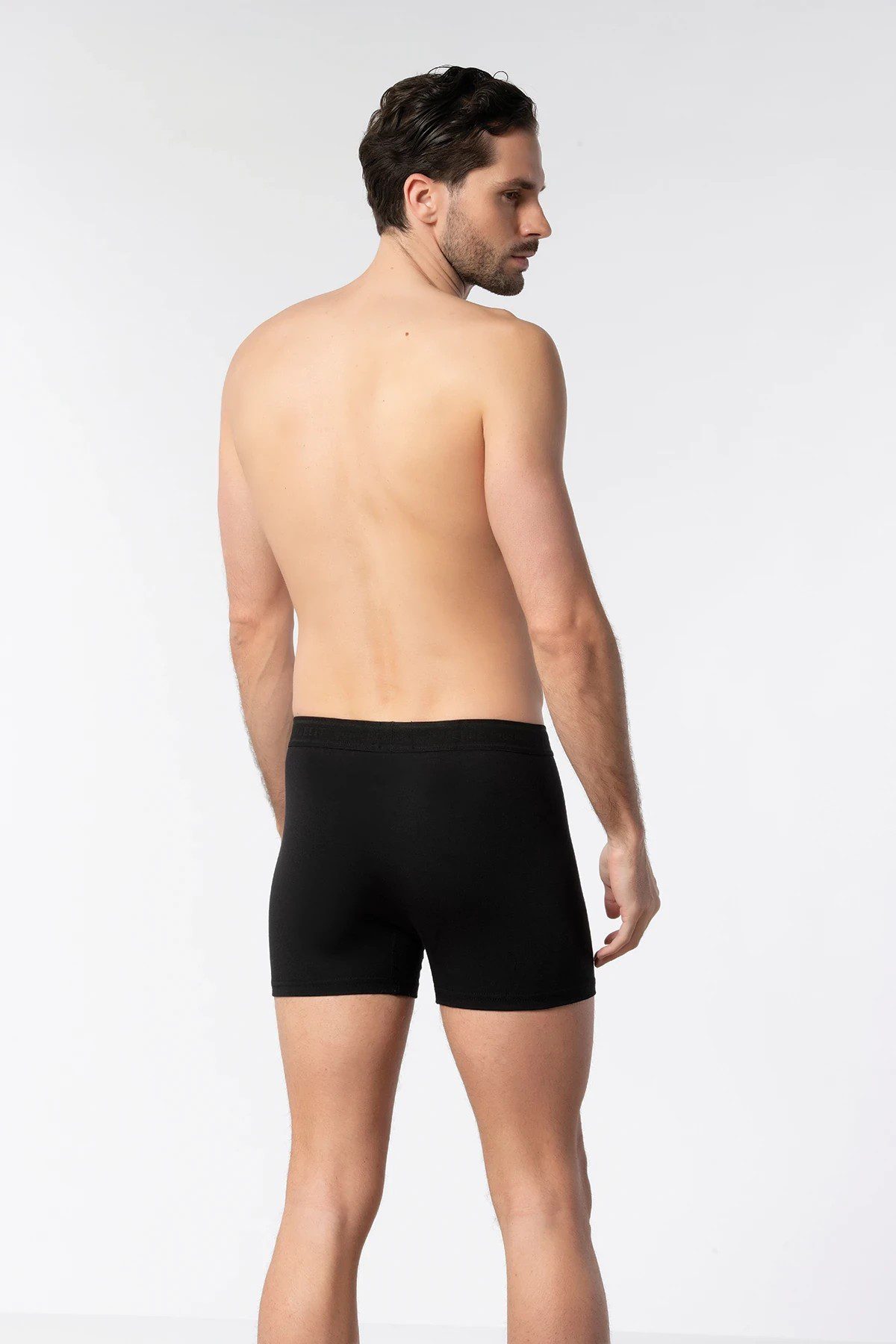 Elit Erkek Modal Elastan Boxer Siyah