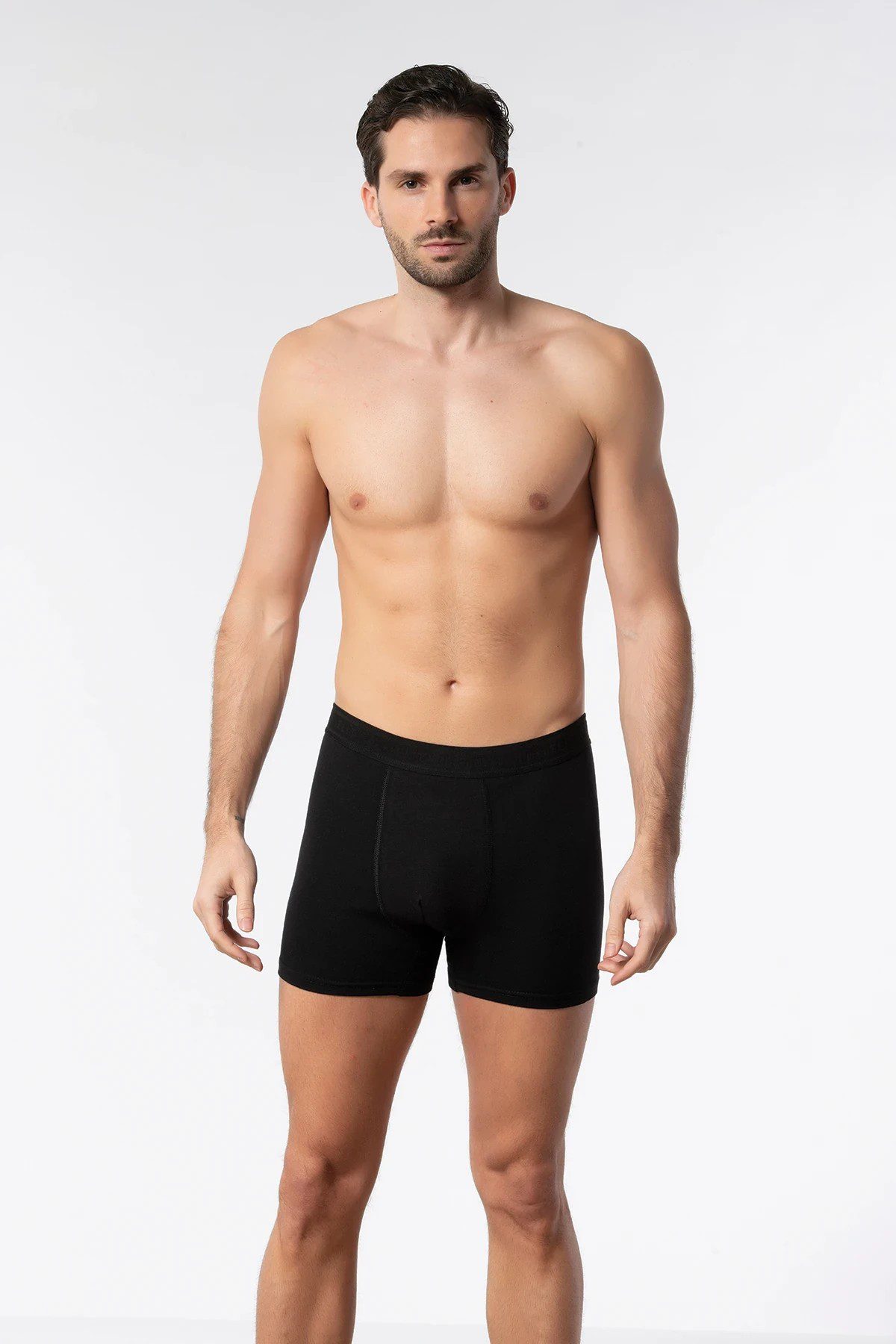 Elit Erkek Modal Elastan Boxer Siyah