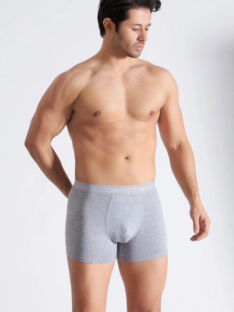 Elit Erkek Modal Elastan Boxer Gri