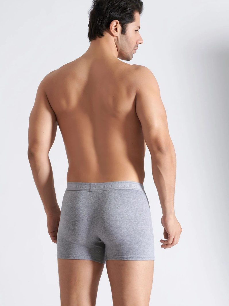 Elit Erkek Modal Elastan Boxer Gri