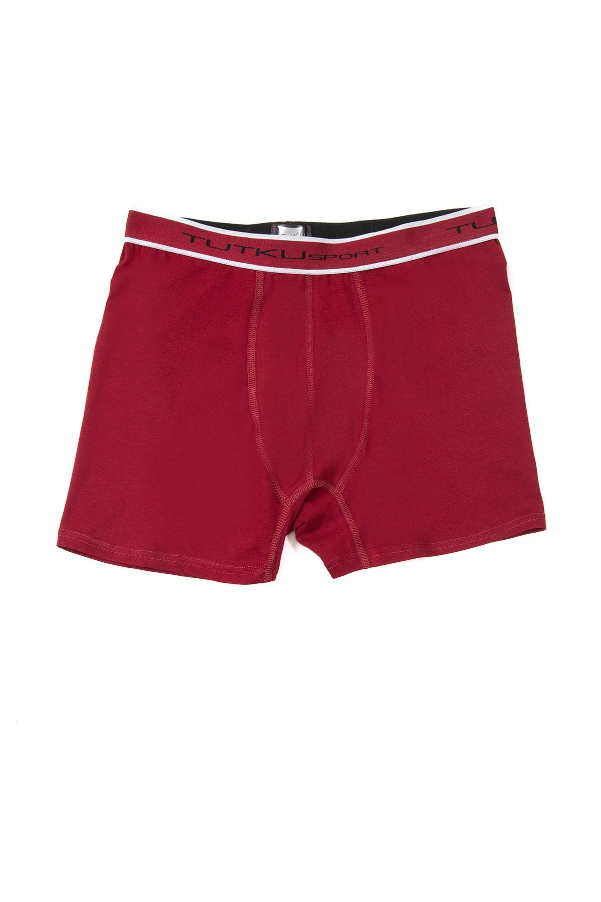 Toptan Tutku İç Giyim Elastan Spor Boxer Bordo