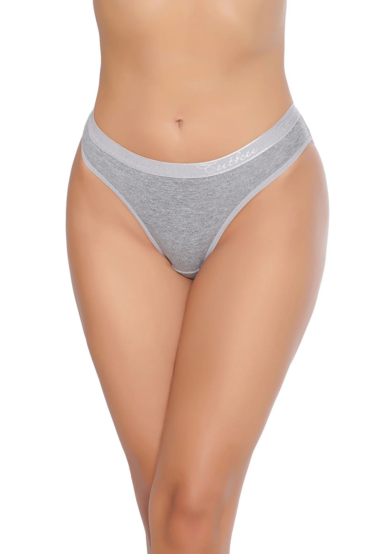 Tutku İç Giyim Tutku Yazılı Bikini Gri