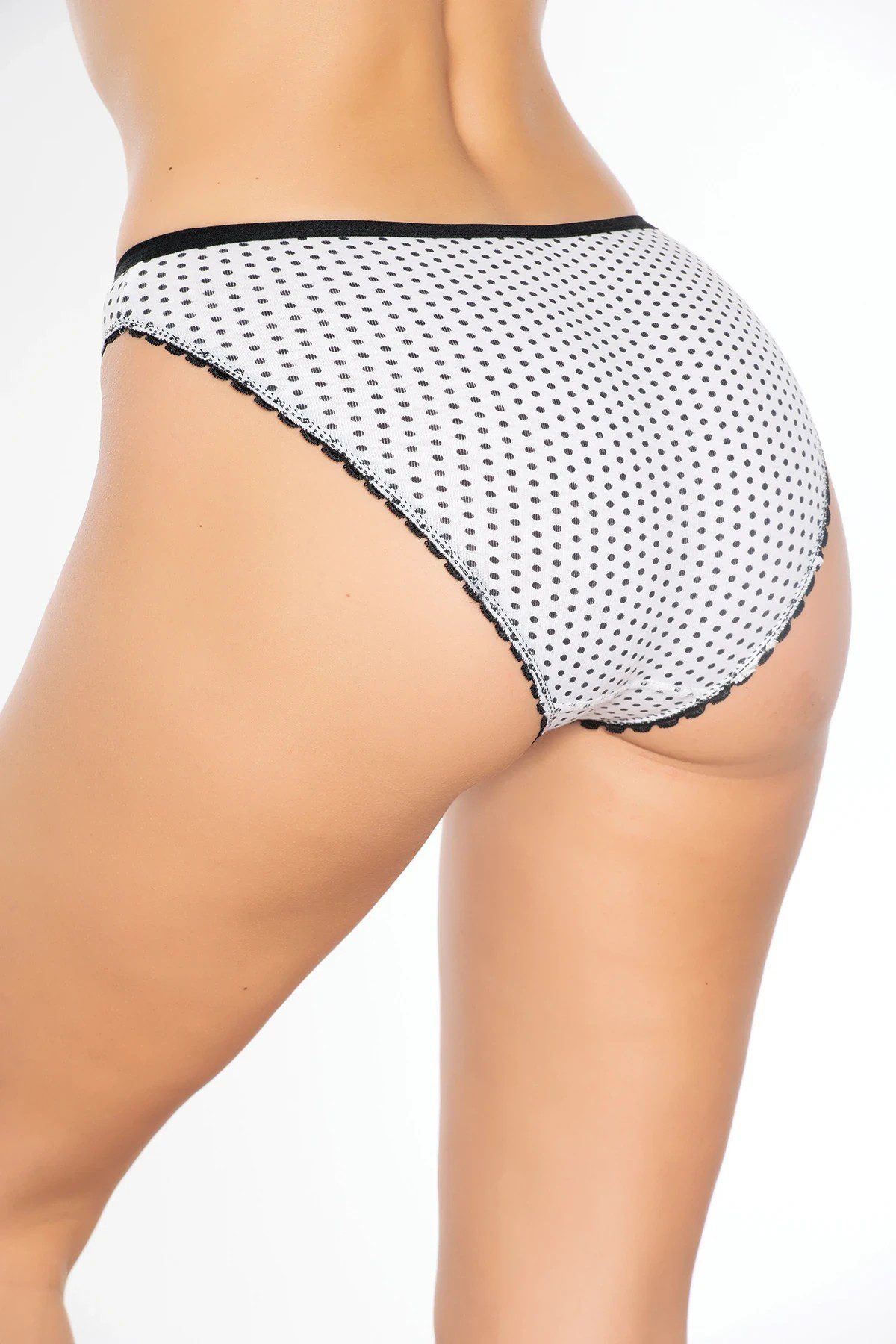 Tutku İç Giyim Puantiyeli Bikini Beyaz
