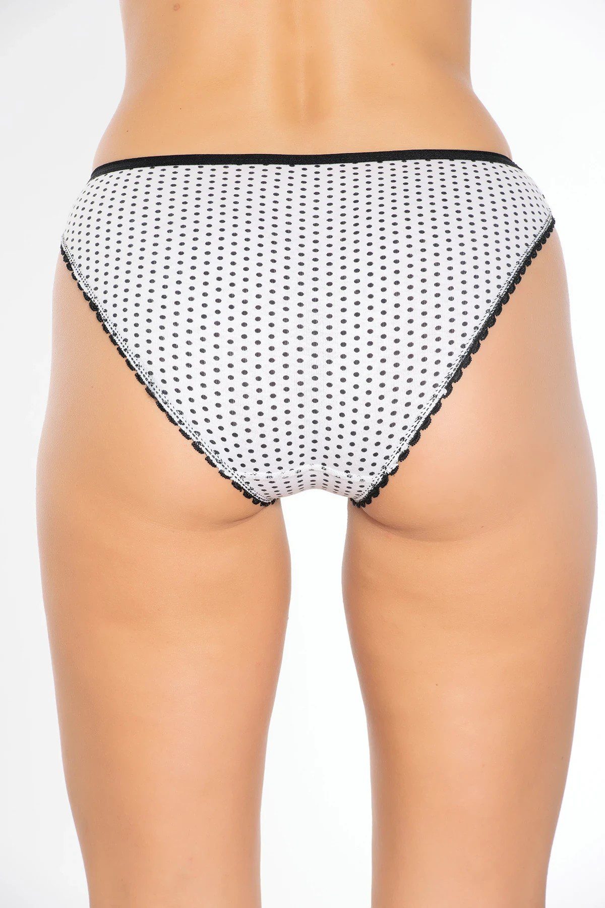 Tutku İç Giyim Puantiyeli Bikini Beyaz