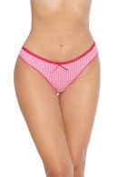 Tutku İç Giyim Puantiyeli Bikini Pembe