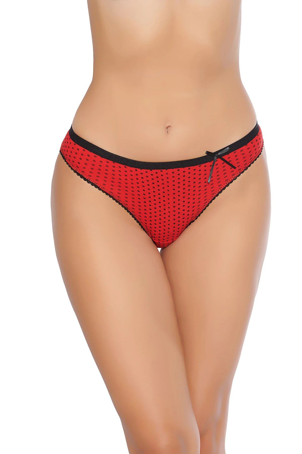 Tutku İç Giyim Puantiyeli Bikini Kırmızı
