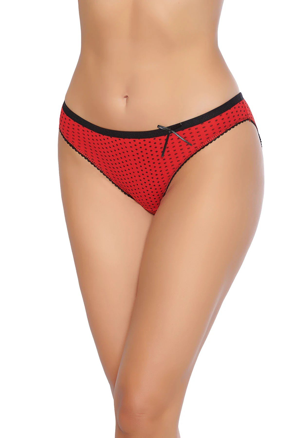 Tutku İç Giyim Puantiyeli Bikini Kırmızı