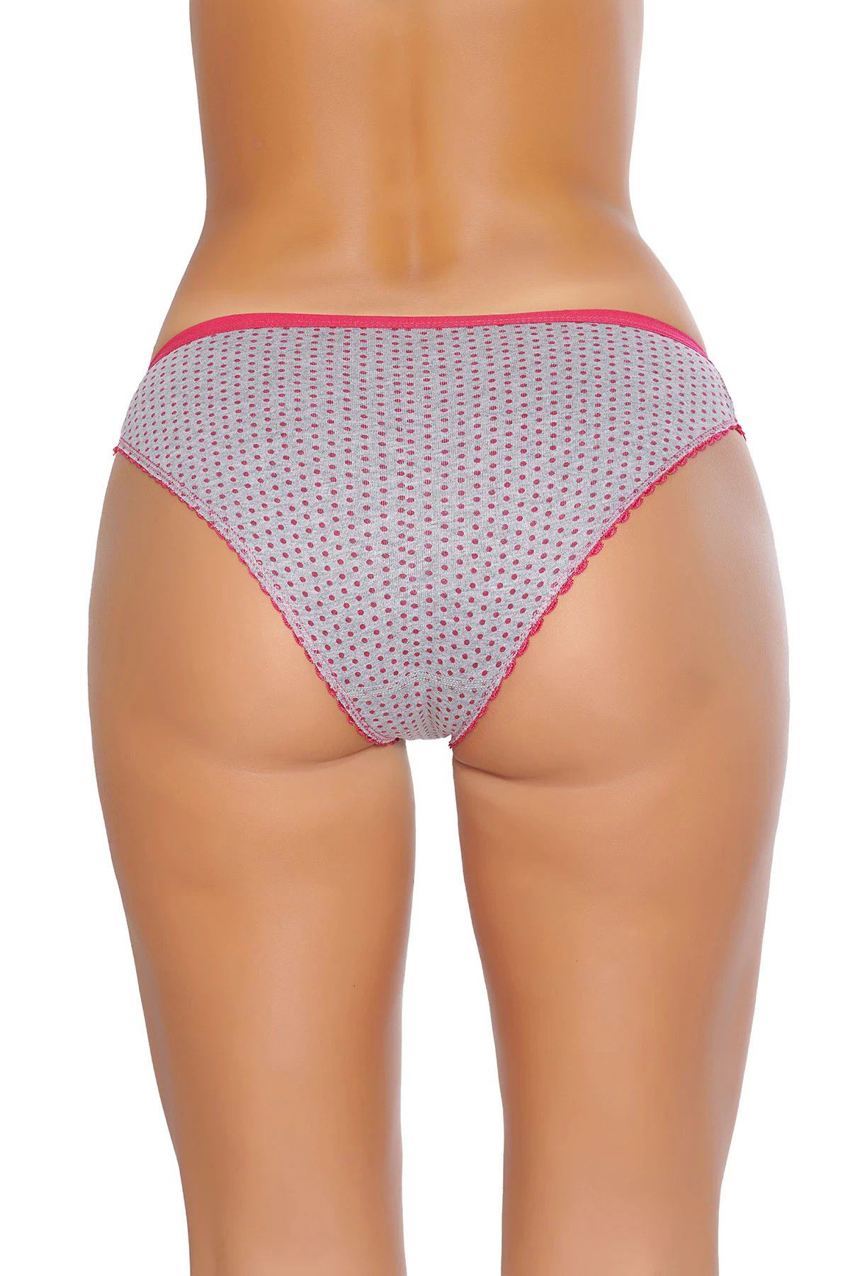 Tutku İç Giyim Puantiyeli Bikini Gri