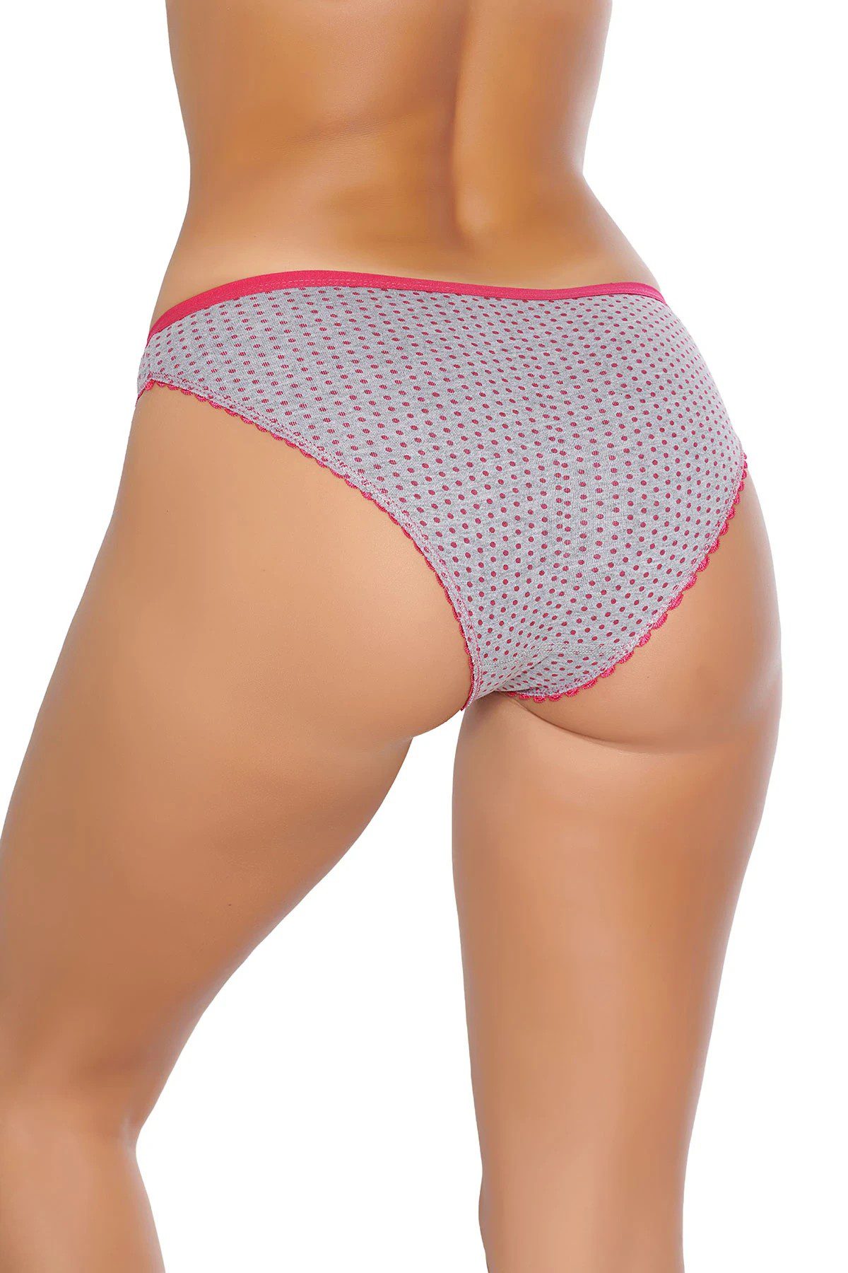 Tutku İç Giyim Puantiyeli Bikini Gri