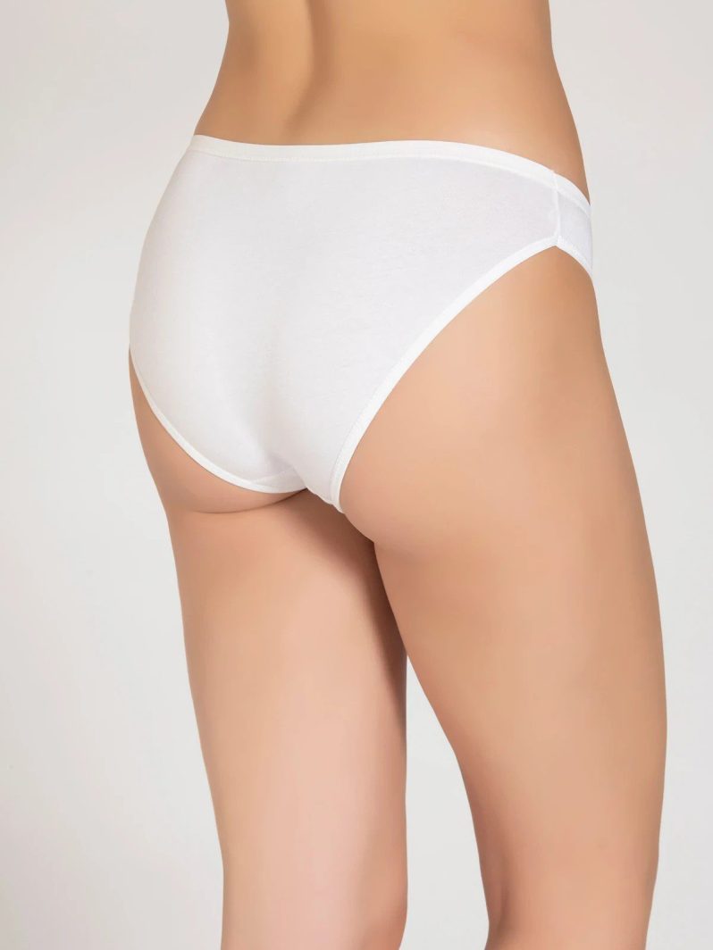 Tutku İç Giyim Likralı Düz Bikini Beyaz