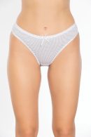 Tutku İç Giyim Küçük Puantiyeli Bikini Beyaz