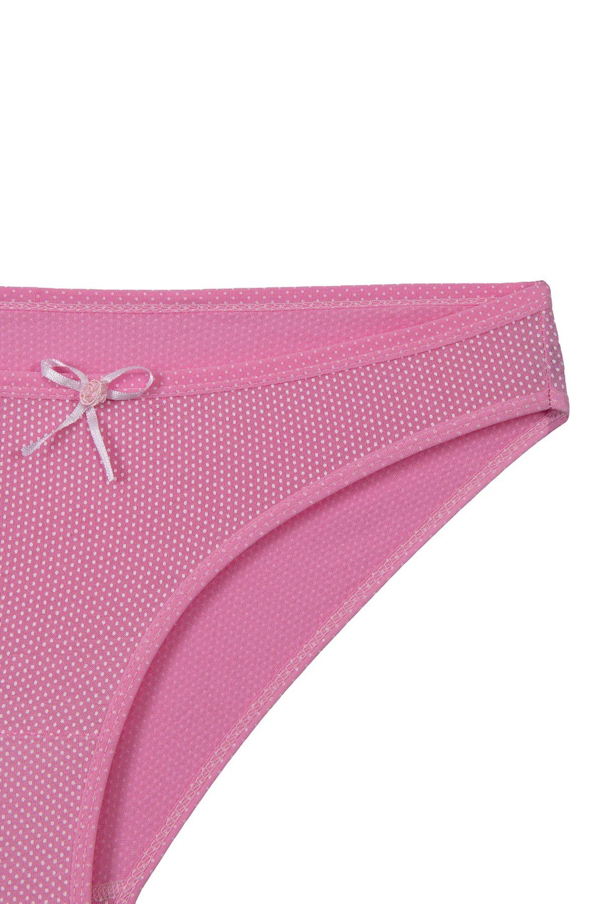 Tutku İç Giyim Küçük Puantiyeli Bikini Pembe