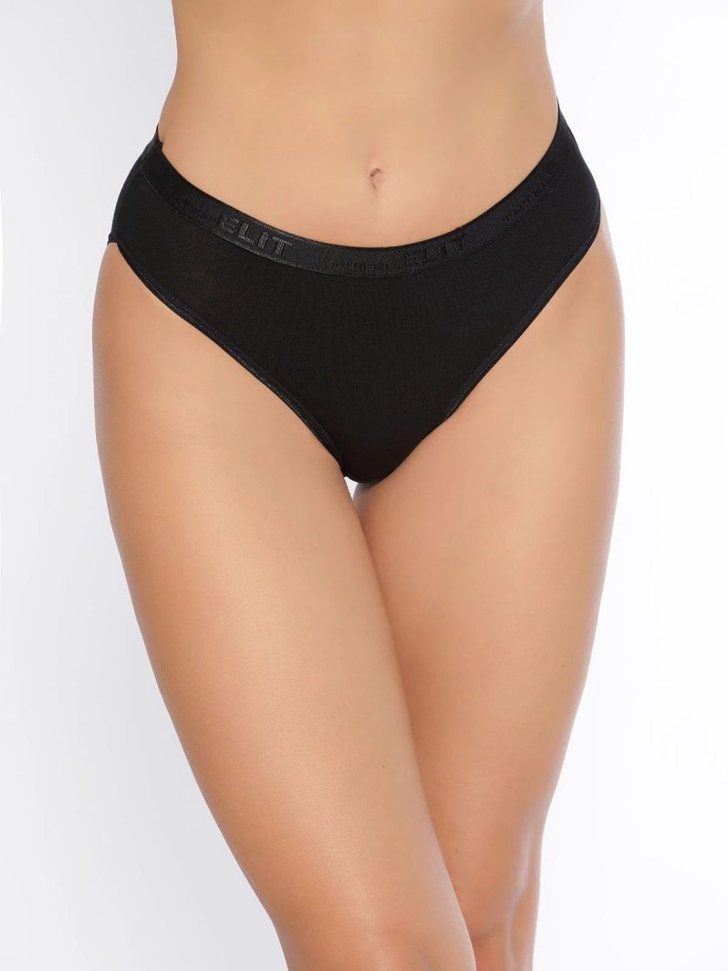 Elit Bayan Elit Yazılı Bikini Siyah