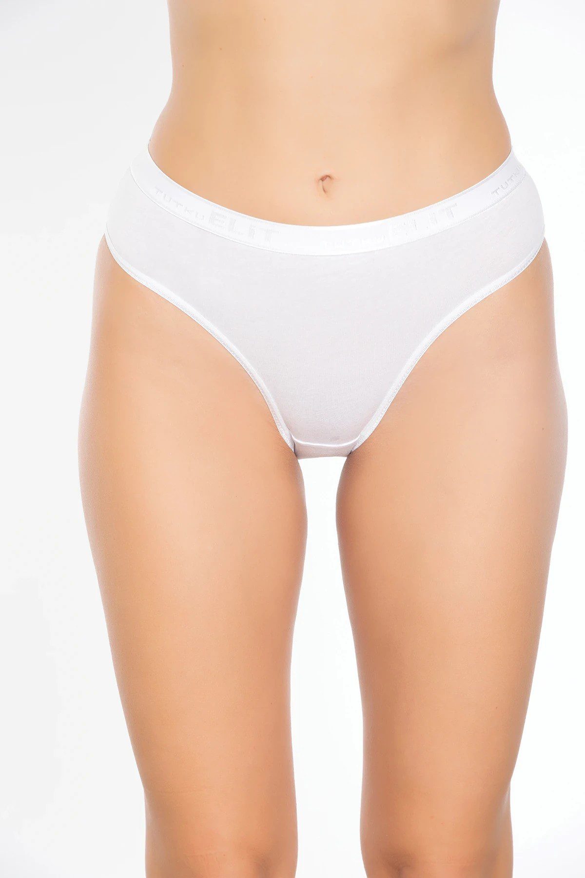 Elit Bayan Elit Yazılı Bikini Beyaz