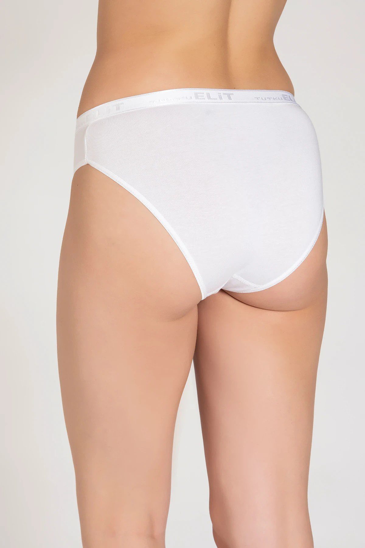 Elit Bayan Elit Yazılı Bikini Beyaz