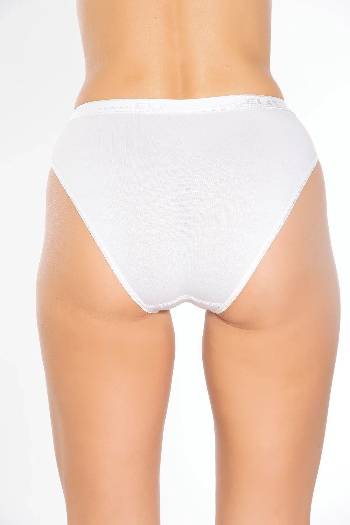 Elit Bayan Elit Yazılı Bikini Beyaz