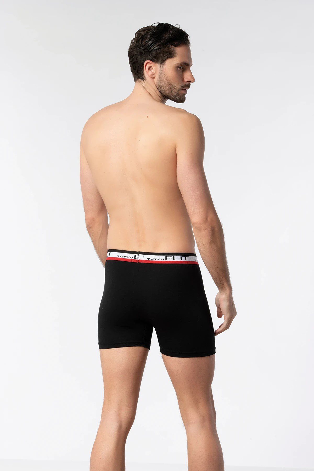 Elit Erkek Modal Elastan Spor Boxer Siyah