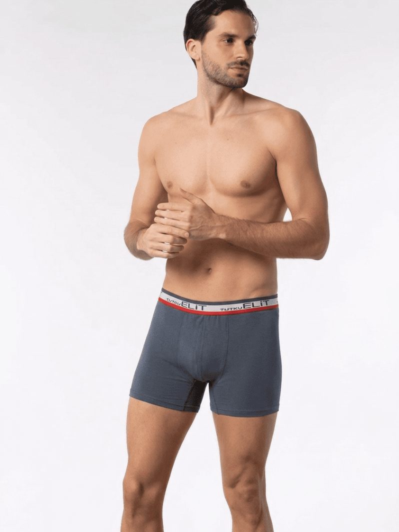 Elit Erkek Modal Elastan Spor Boxer Füme