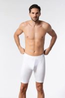 Elit Erkek Elastan Uzun Boxer Beyaz