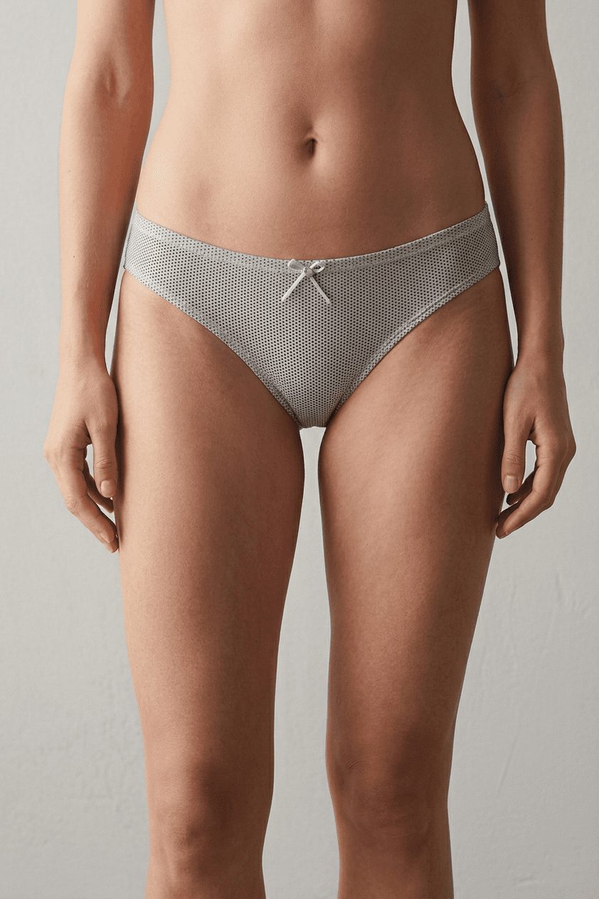 Tutku İç Giyim Küçük Puantiyeli Bikini Gri