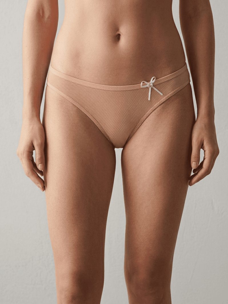 Tutku İç Giyim Küçük Puantiyeli Bikini Ten