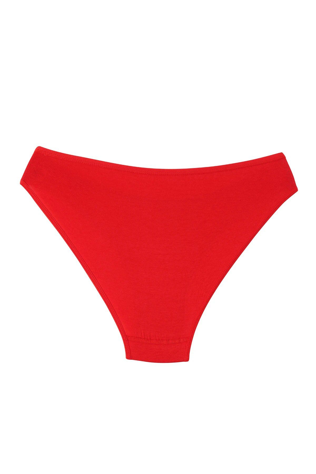 Tutku İç Giyim Likralı Düz Bikini Kırmızı