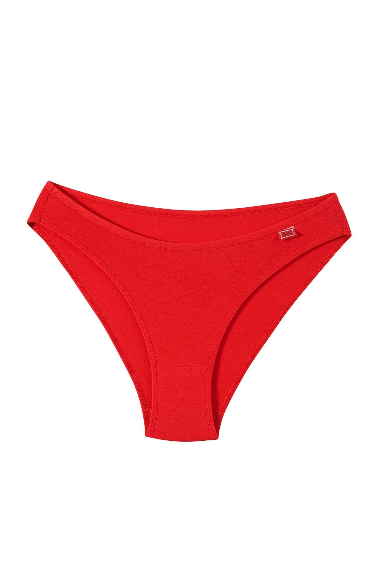 Tutku İç Giyim Likralı Düz Bikini Kırmızı