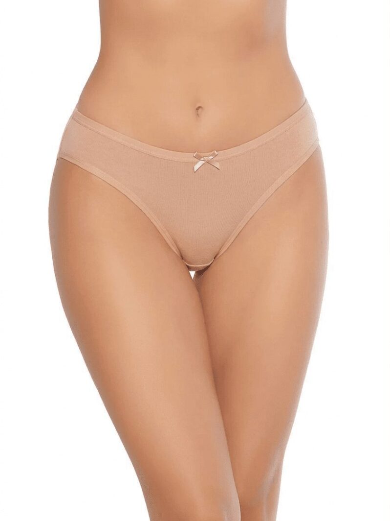 Tutku Kadın İnce Bel Fiyonklu Bikini Külot Ten