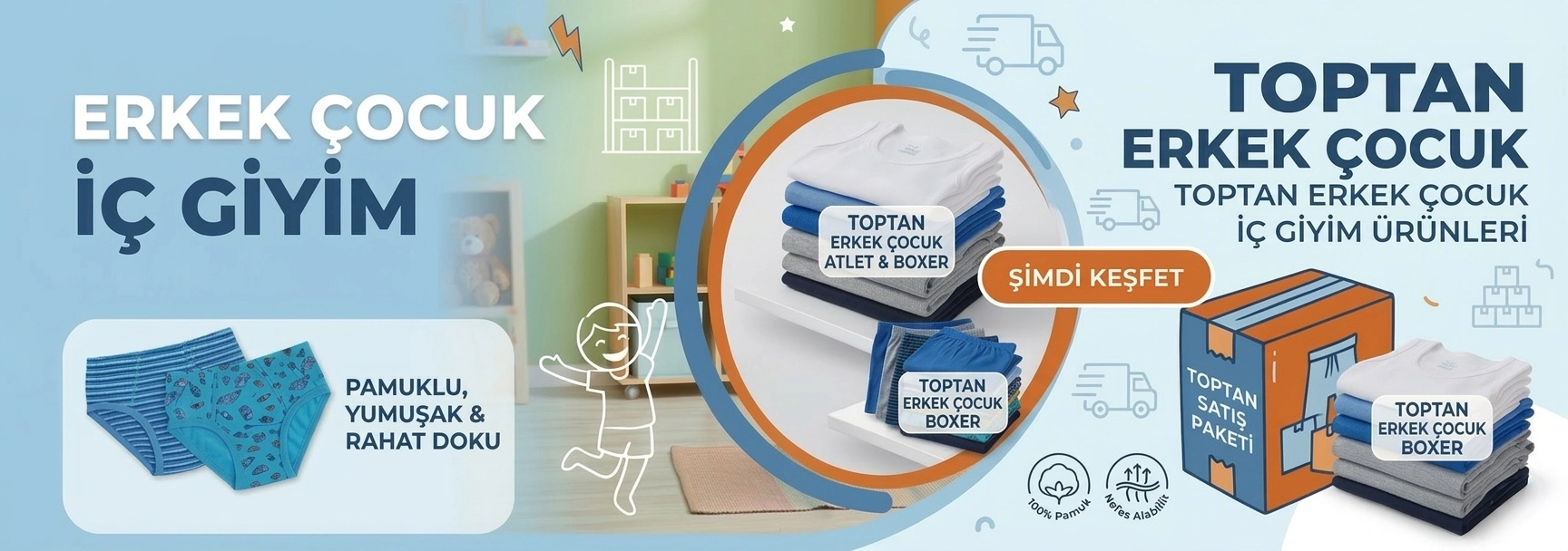 Toptan İç Giyim Pazarı | Kadın, Erkek ve Çocuk İç Giyim Toptan Satış
