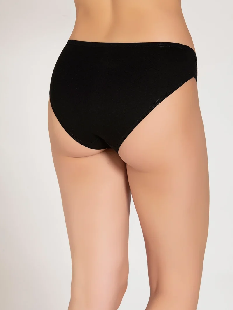 Tutku İç Giyim Likralı Düz Bikini Siyah
