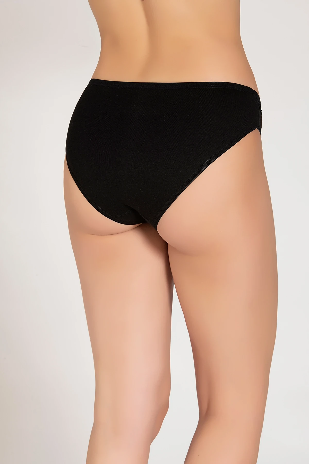 Tutku İç Giyim Likralı Düz Bikini Siyah