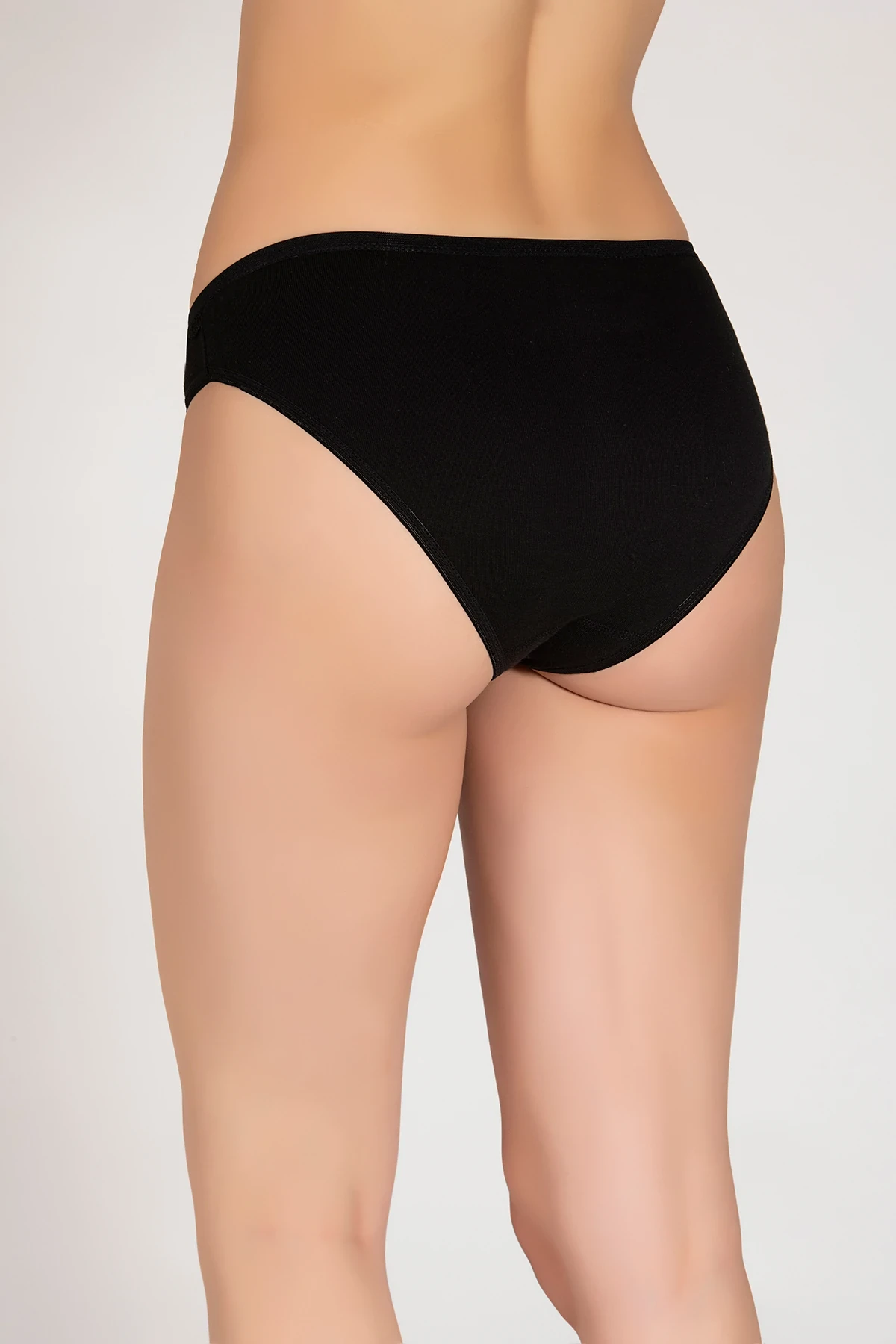 Tutku İç Giyim Likralı Düz Bikini Siyah