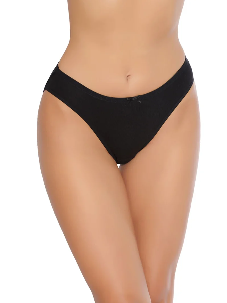 Tutku Kadın İnce Bel Fiyonklu Bikini Külot Siyah