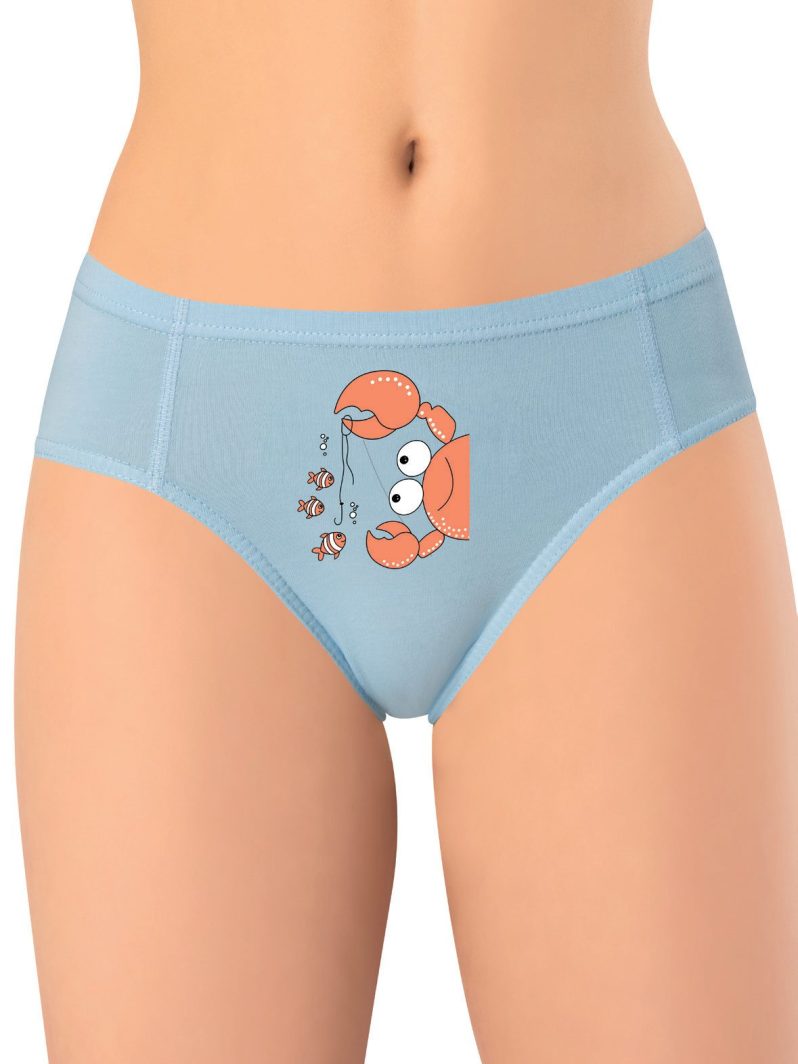 Kota 1019 Parça Baskılı Penye Slip - Asorti