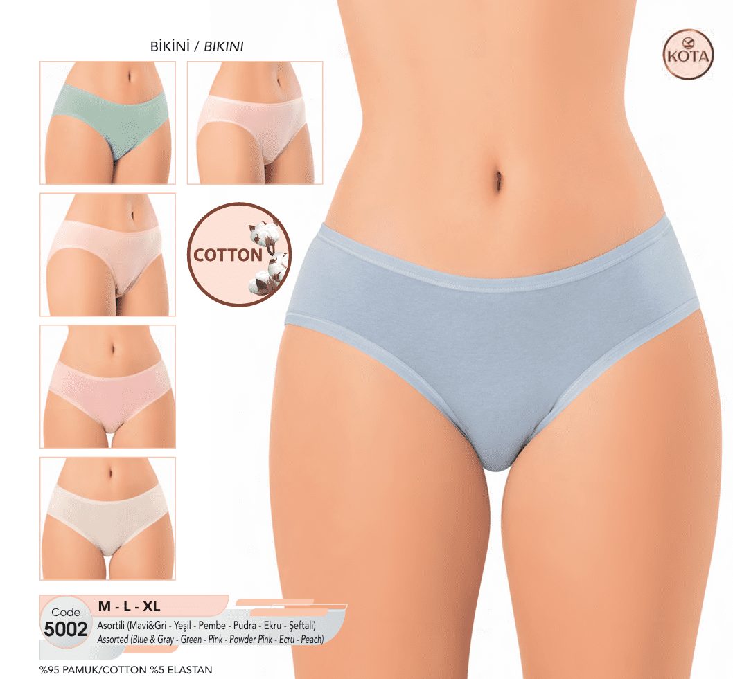 Toptan Kota 5002 Pamuk Bikini | Uygun Fiyatli Kota 5002 Pamuk Bikini - Toptan Ic Giyim Pazari