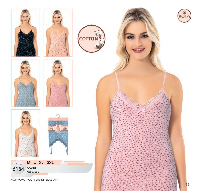 Toptan Kota 6134 Pamuk Atlet Çiçekli | Uygun Fiyatli Kota 6134 Pamuk Atlet Çiçekli - Toptan Ic Giyim Pazari