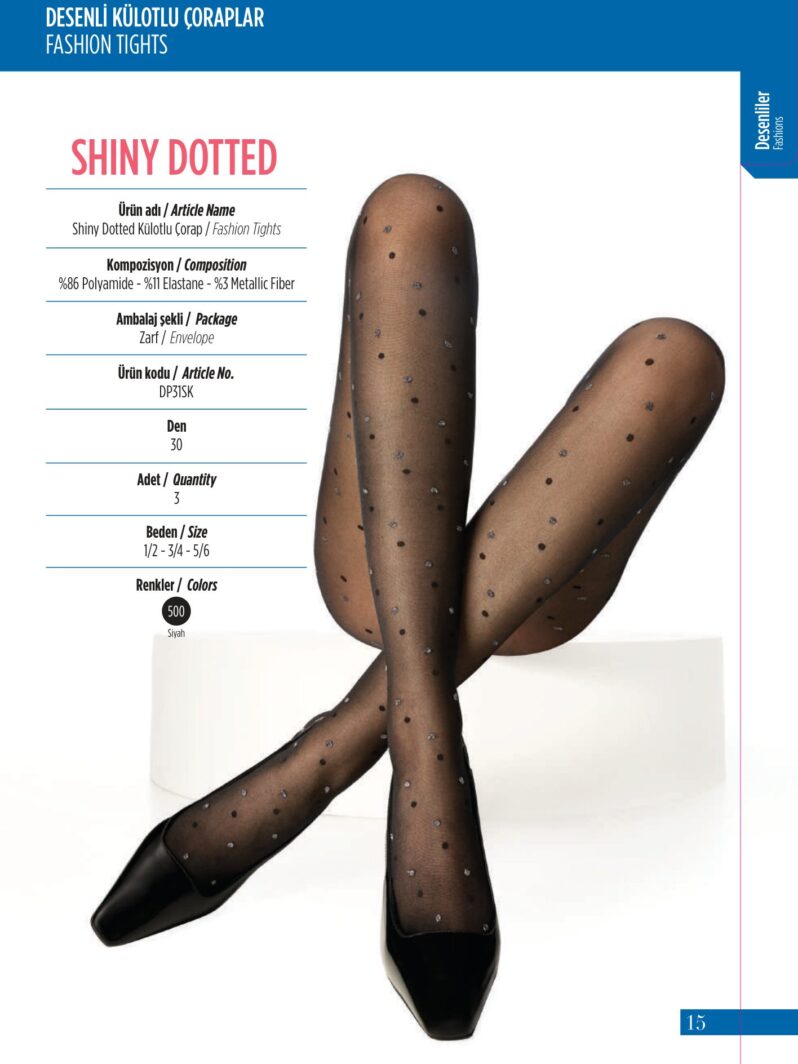 Penti Shiny Dotted Külotlu Çorap
