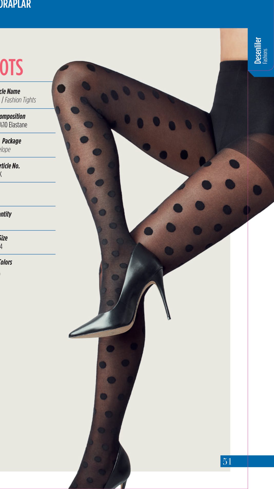 Penti Big Dots Külotlu Çorap