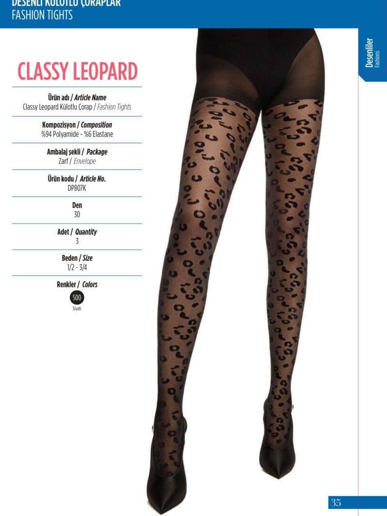 Penti Classy Leopard Külotlu Çorap